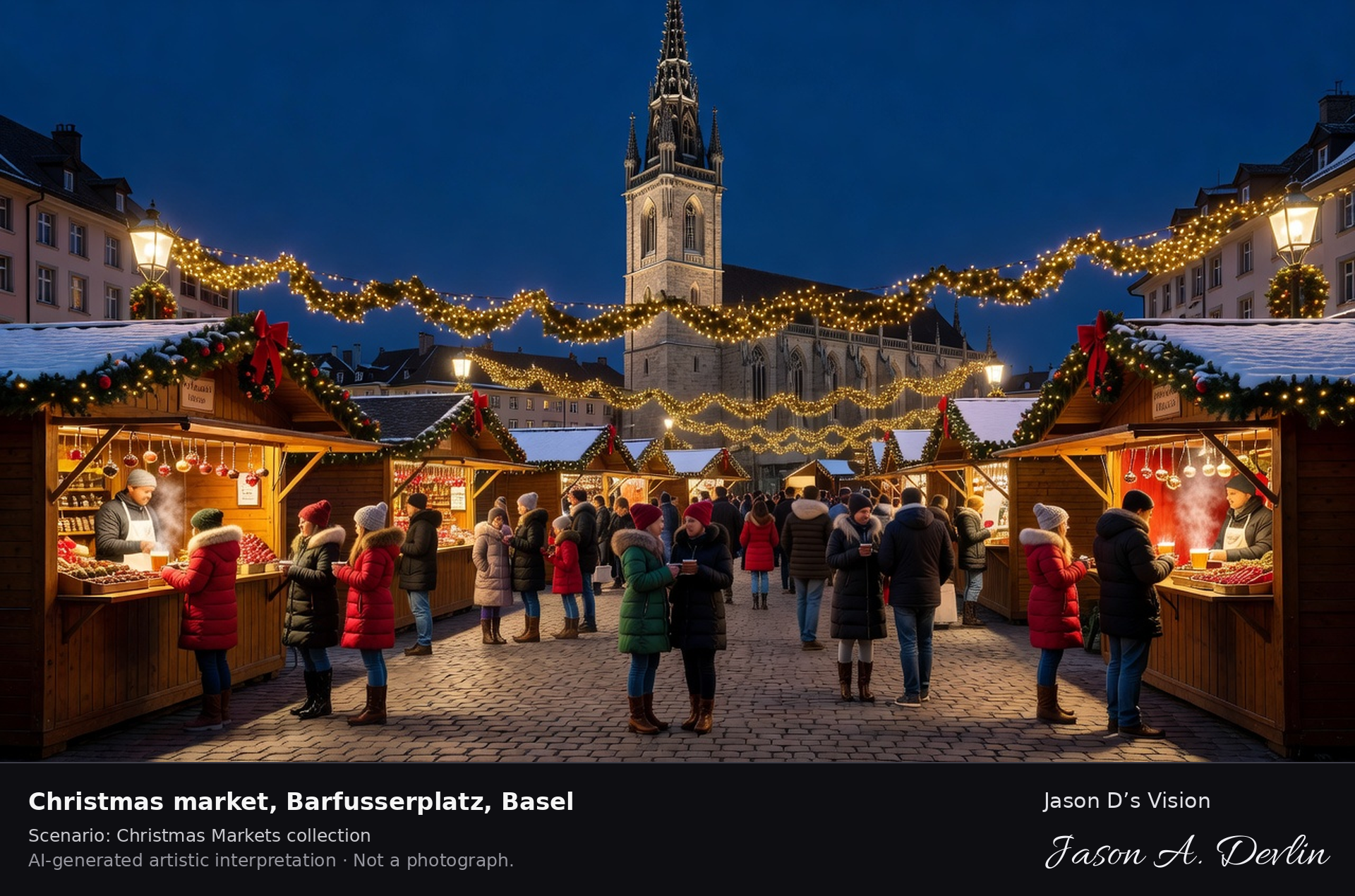 Christmas market, Barfusserplatz, Basel