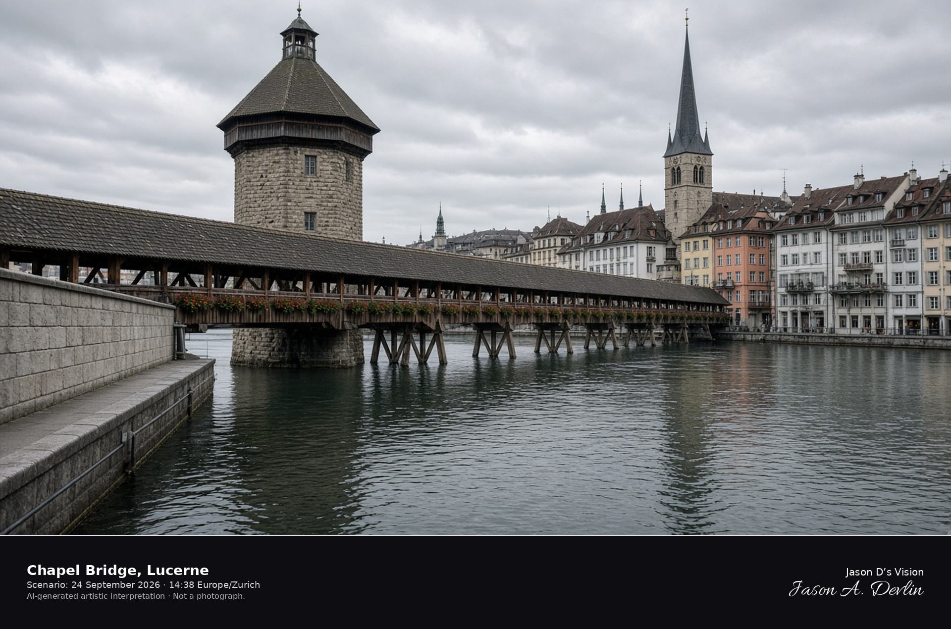 Lucerne, Switzerland — AI-generated artistic interpretation
