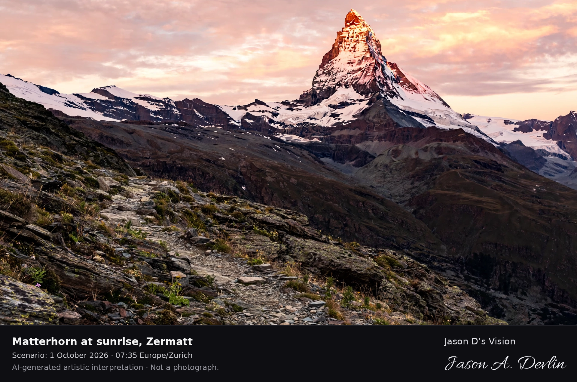 Matterhorn at sunrise, Zermatt