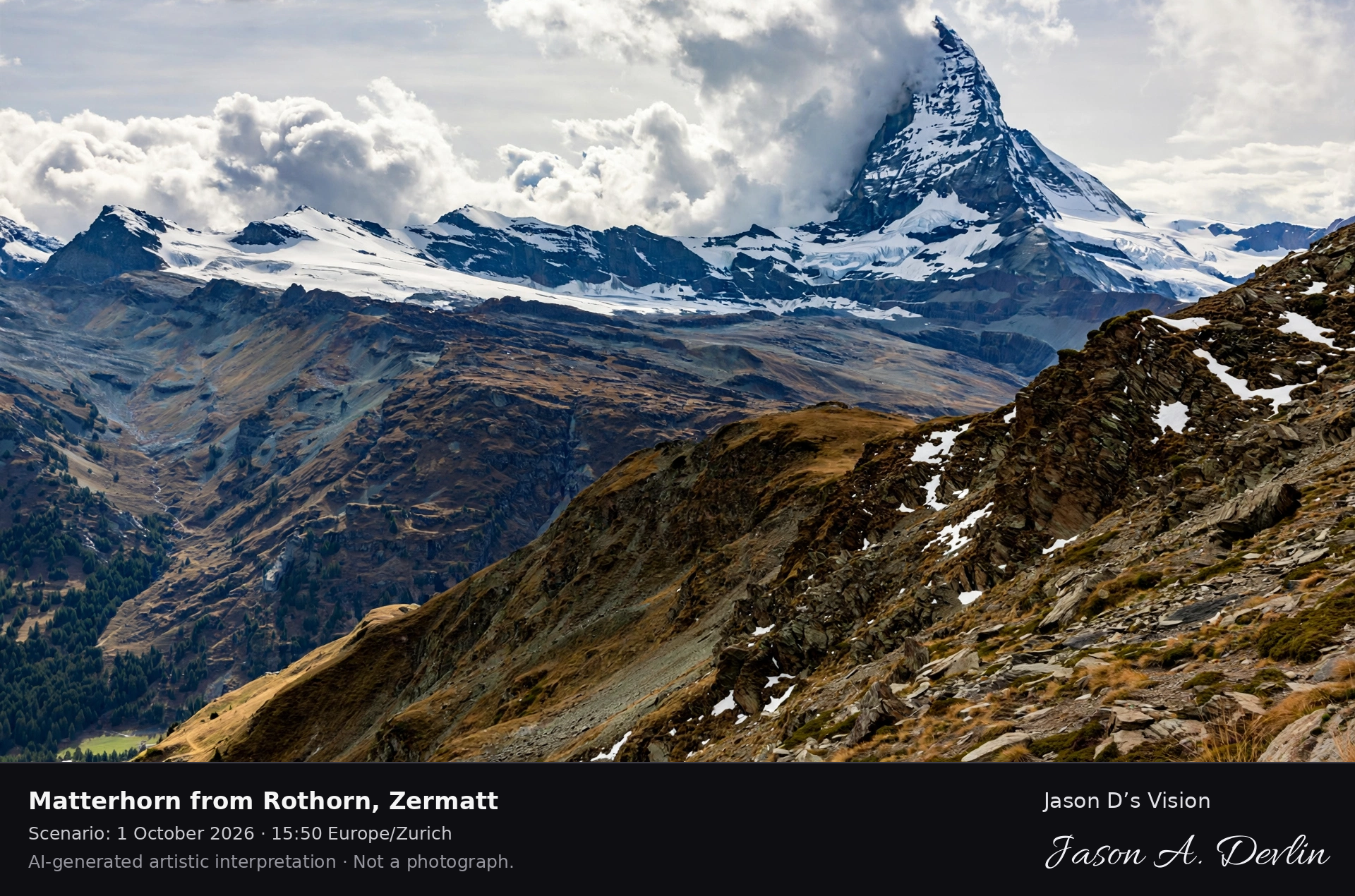 Matterhorn from Rothorn, Zermatt