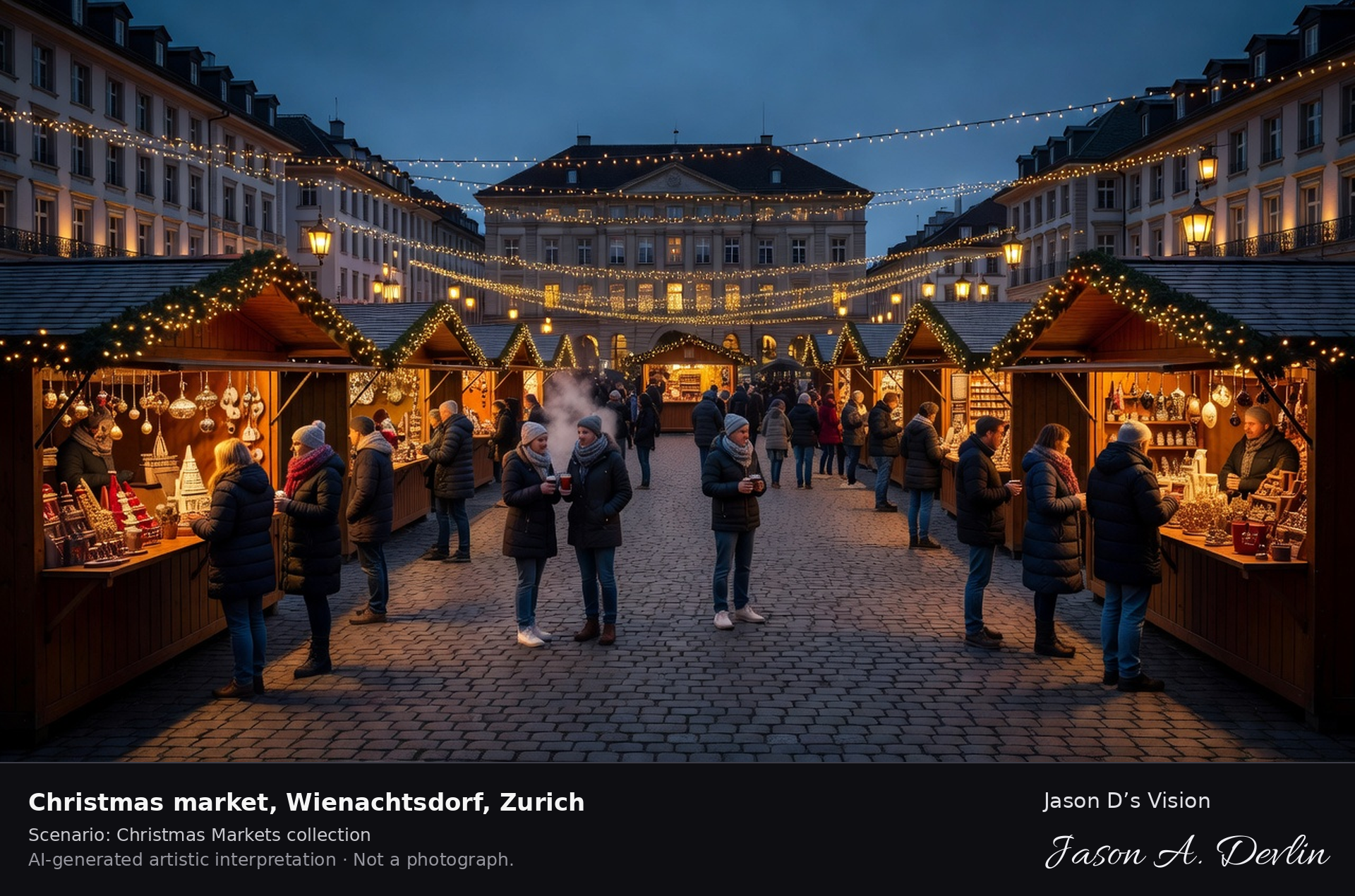 Christmas market, Wienachtsdorf, Zurich